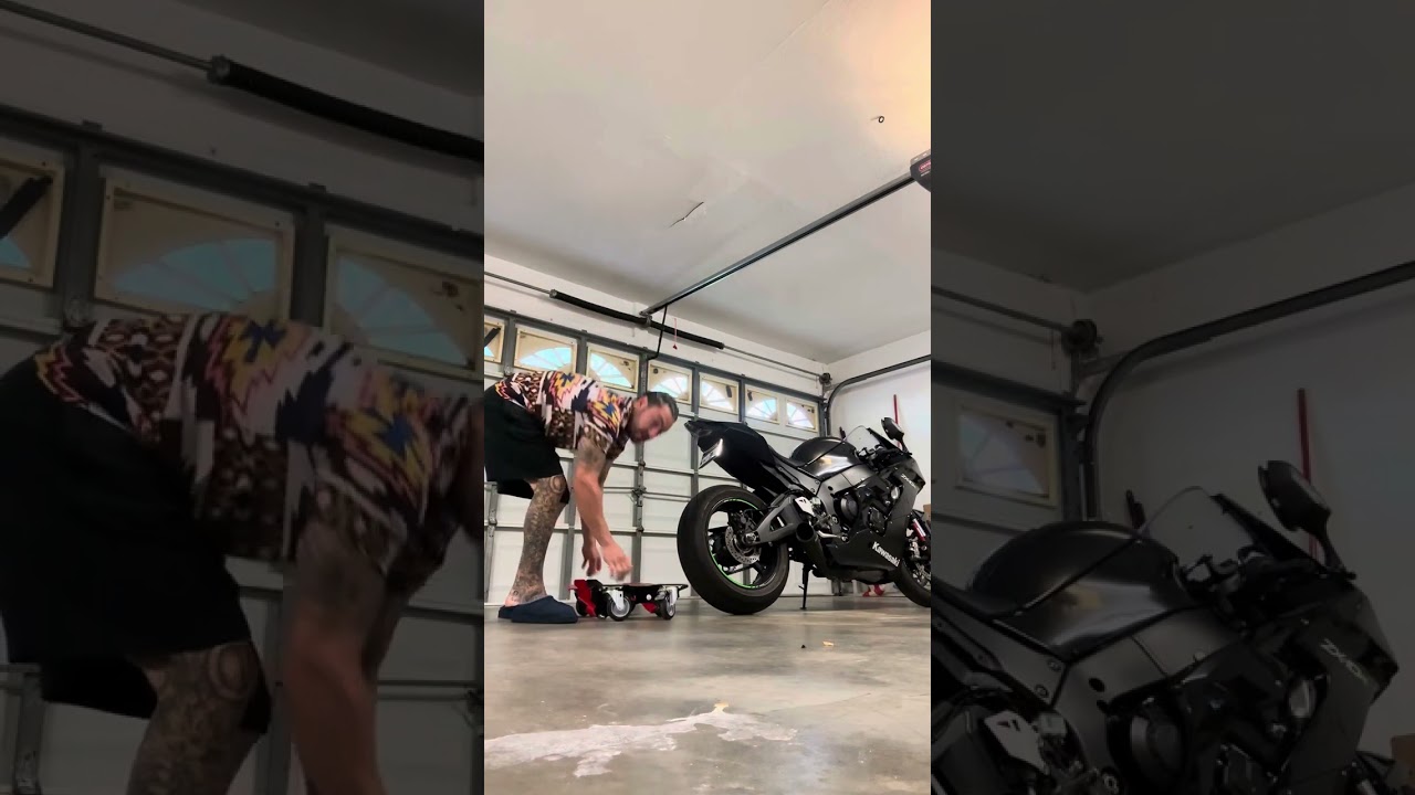 Motorcycle Dolly — Step by step “How to use” #bikelife #motorcycle #garage #dolly #stand #howtouse