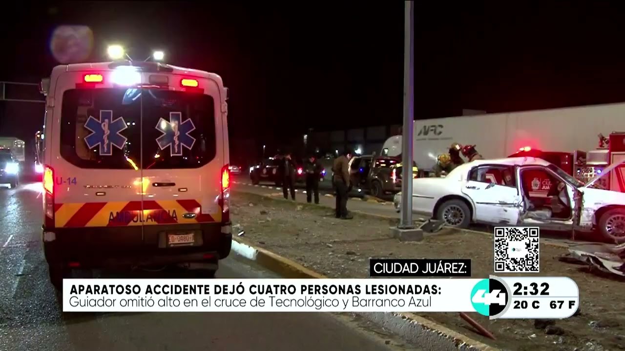 Aparatoso accidente dejó cuatro personas lesionadas