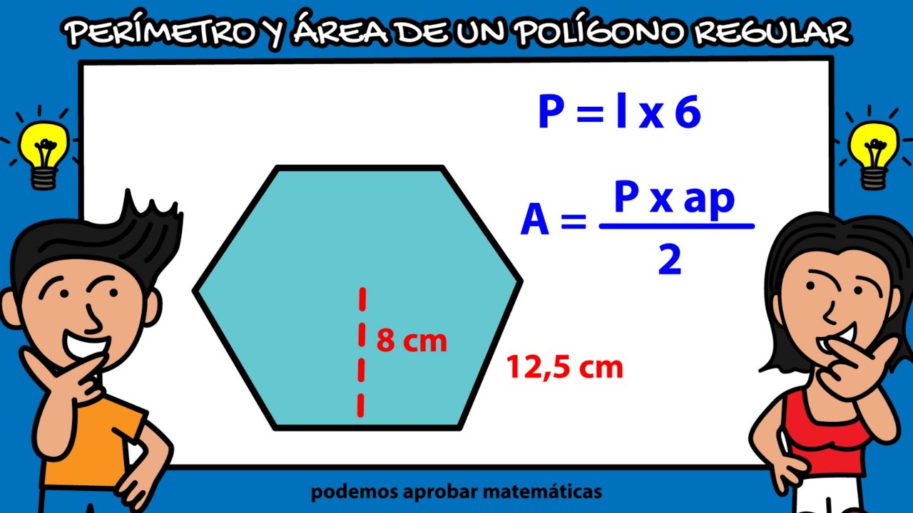 CÓMO HALLAR EL PERÍMETRO Y ÁREA DE UN POLÍGONO REGULAR SUPER FÁCIL
