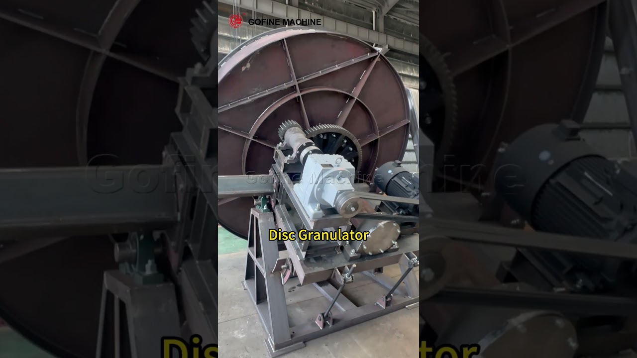 Thickened manganese steel disc granulator for mineral fertilizer granulation