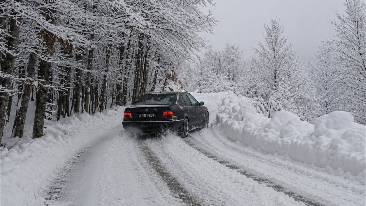 POV: BMW E39 530d Drifting in Snow