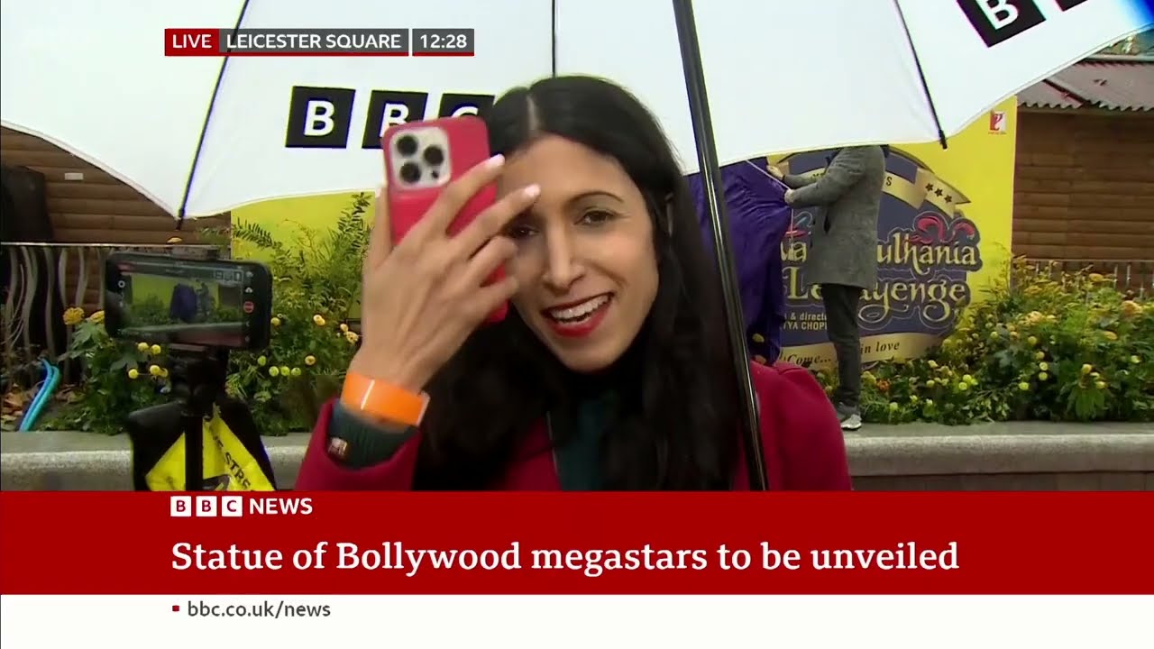BBC News Live - Statues of Bollywood stars unveiled in London 