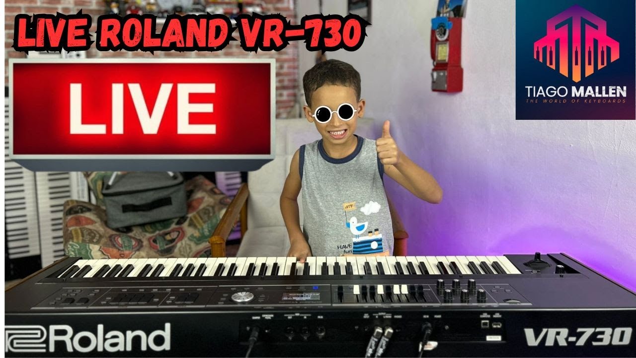 LIVE TIAGO MALLEN - ROLAND VR-730  (NORLAND,UMA JUNÇÃO DE ROLAND COM NORD) #live #teclado #keyboard