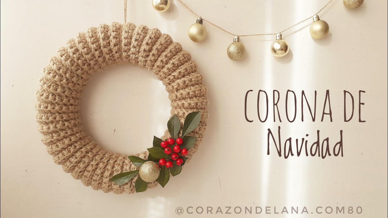 Adornos navideños a crochet. Corona de Navidad. Decoración. Decor. Новогодняя корона