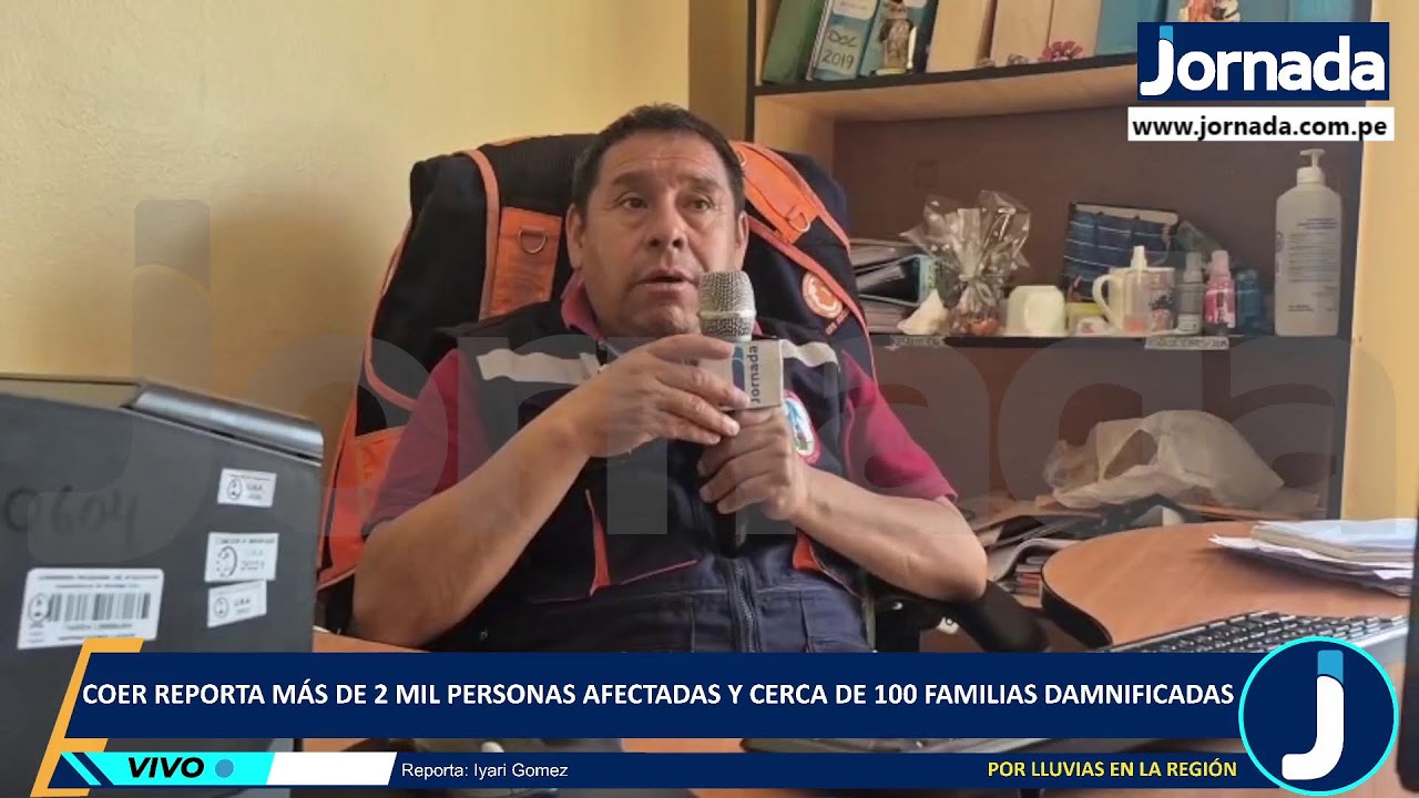 COER reporta más de 2 mil personas afectadas y cerca de 100 familias damnificadas por lluvias