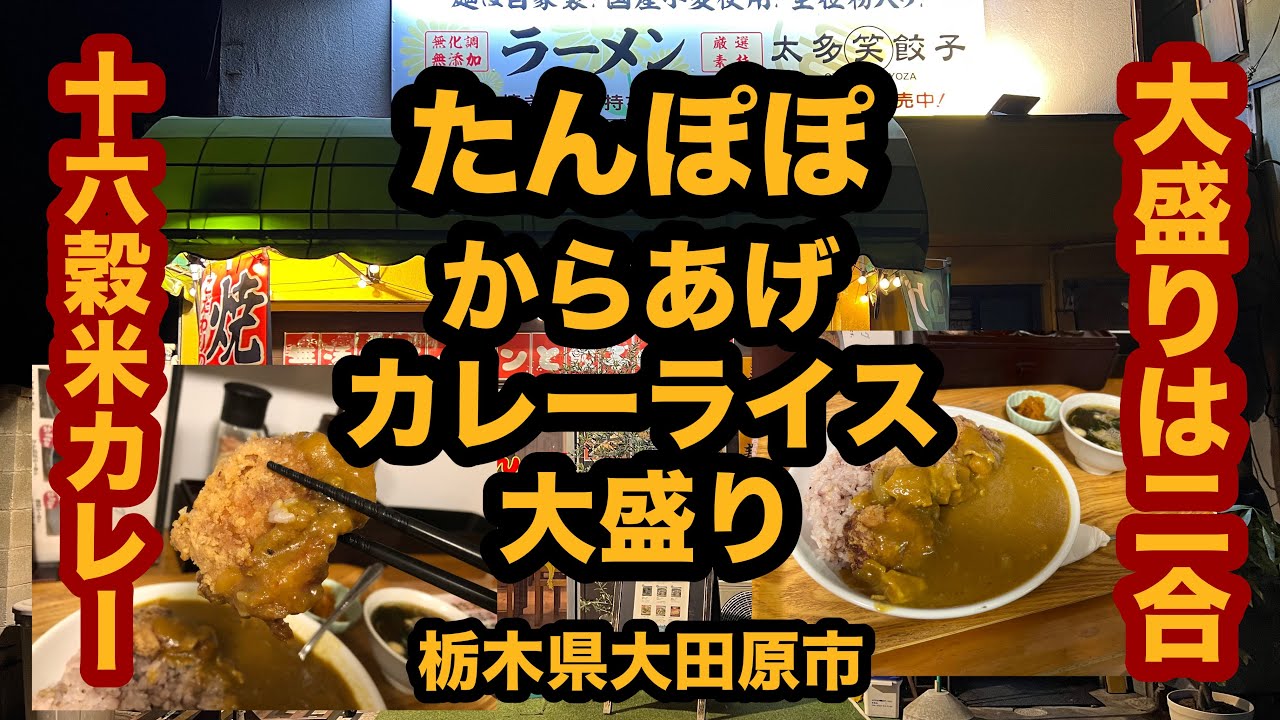 【栃木グルメ】たんぽぽ（大田原市）老舗の町中華でからあげカレーライス大盛りを食べてみた