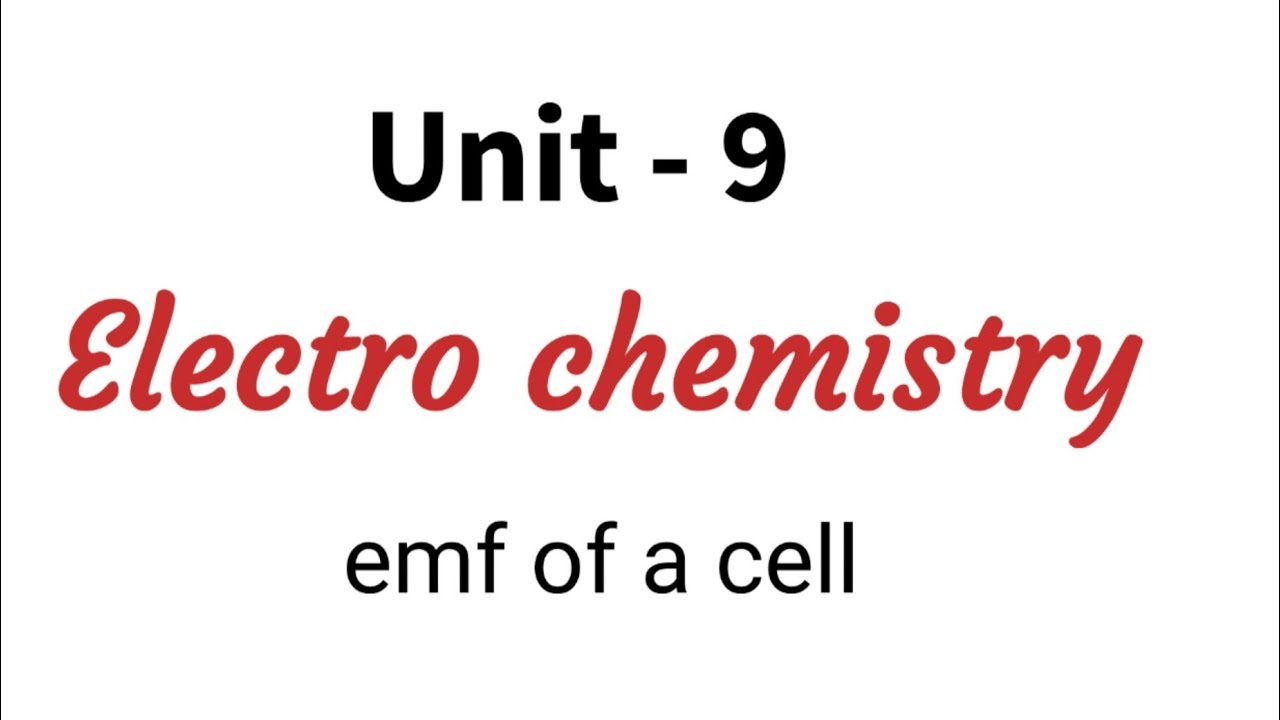 emf of a cell / Electro chemistry / TN class 12 chemistry chapter 9 in Tamil