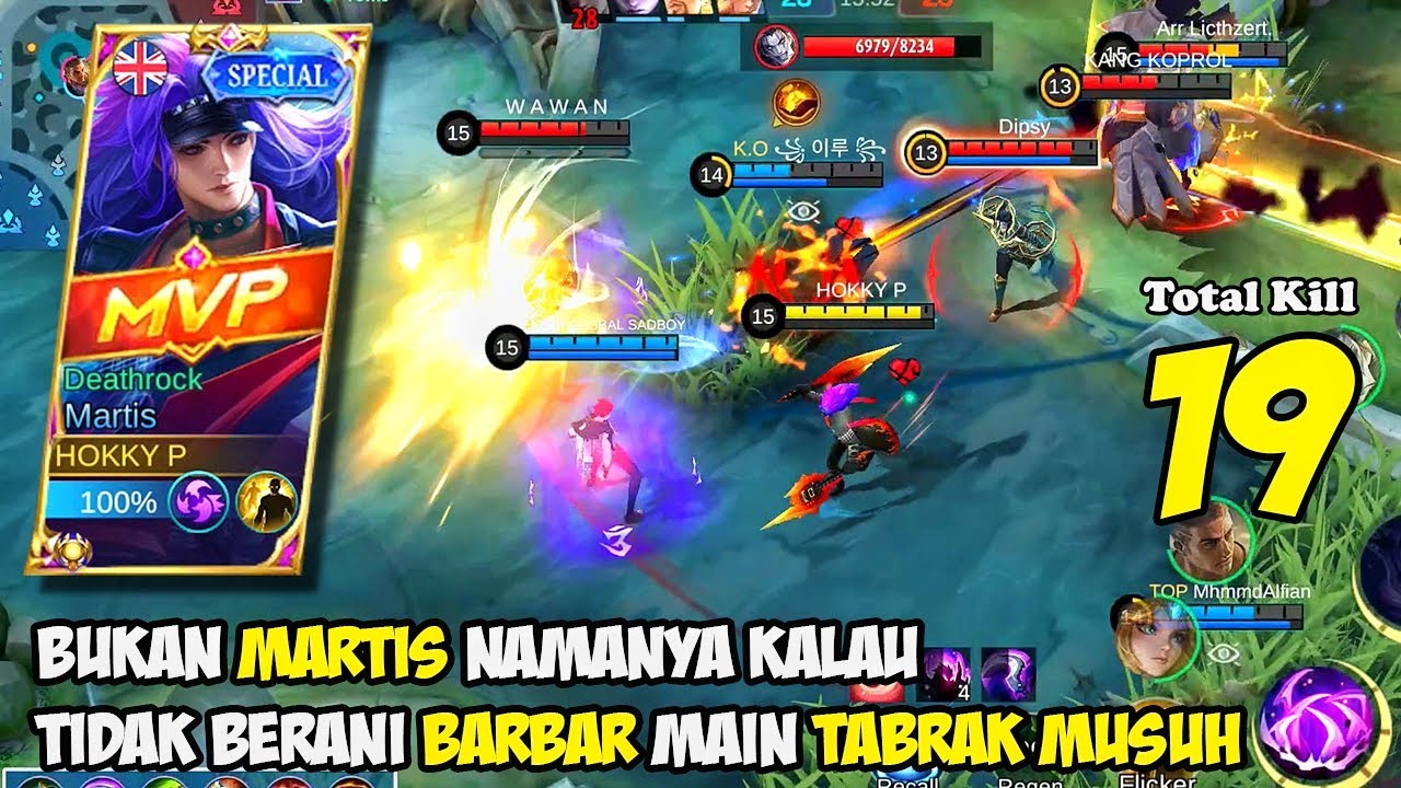 LAWAN SELALU KERAS KALAU PAKAI MARTIS! MAIN BARBAR AJA PAKE FULL DAMAGE🔥 BEST BUILD MARTIS MLLB
