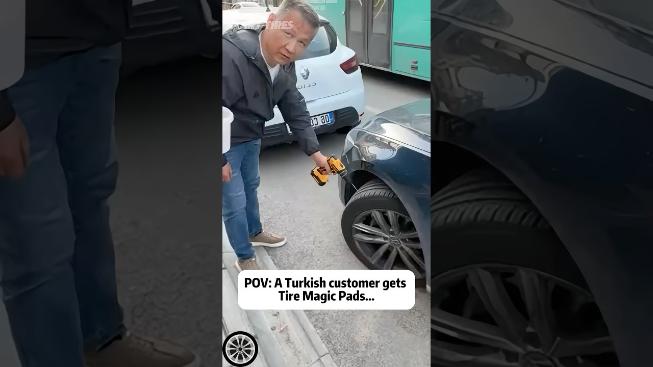 A Turkish customer getsTire Magic Pads...Tire Magic，new product，new blue ocean #tire #tyre #diy