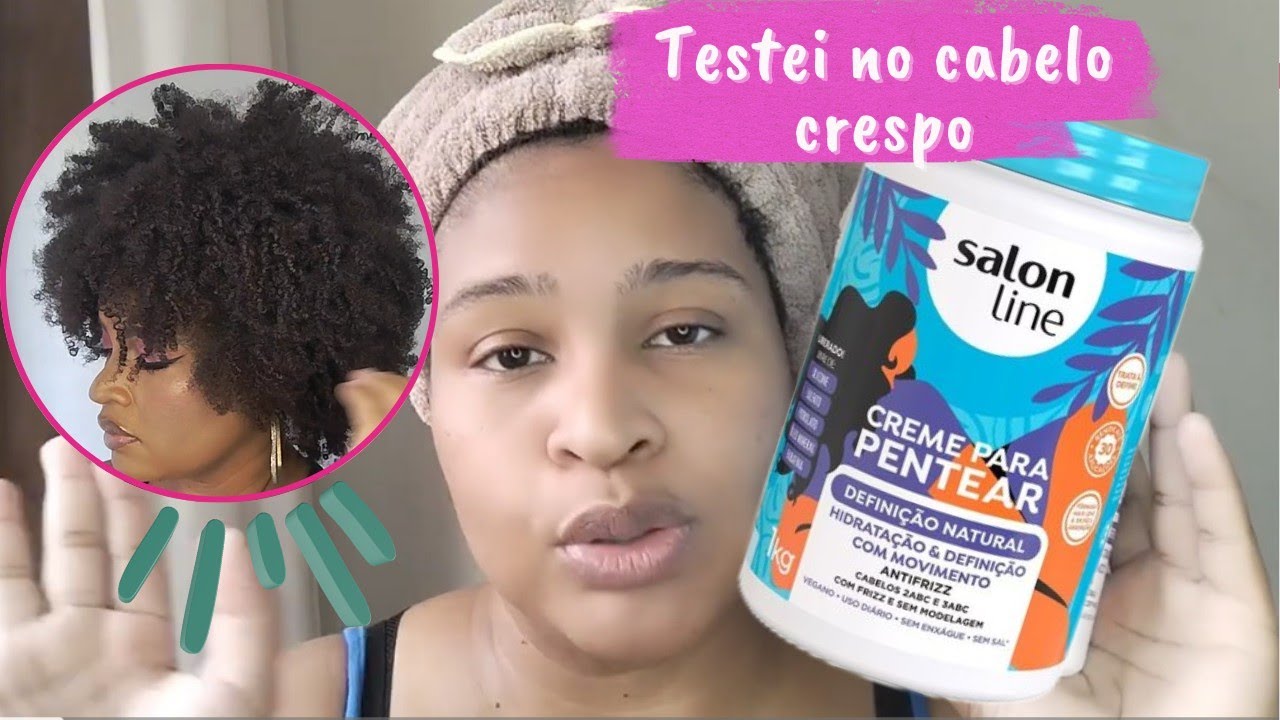 TESTEI O CREME DEFINIÇÃO NATURAL SALON LINE | FINALIZAÇÃO CABELO CRESPO