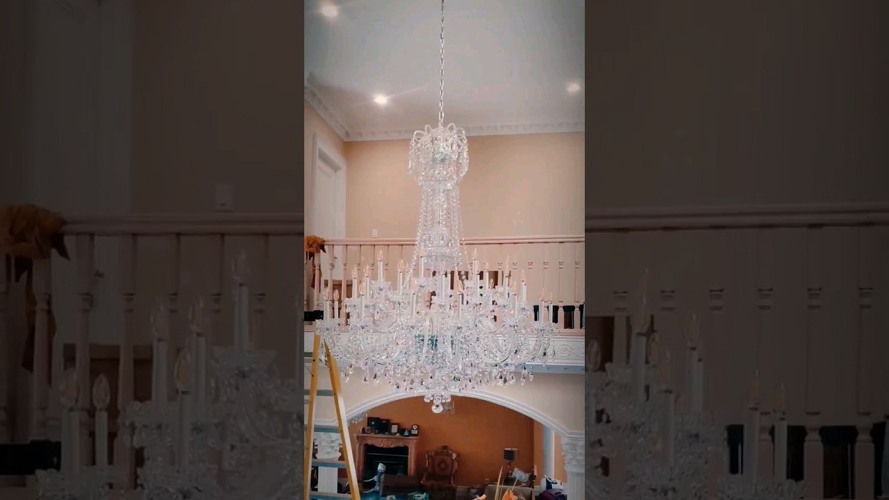 Professional Chandelier Cleaning service #chandeliercleaning