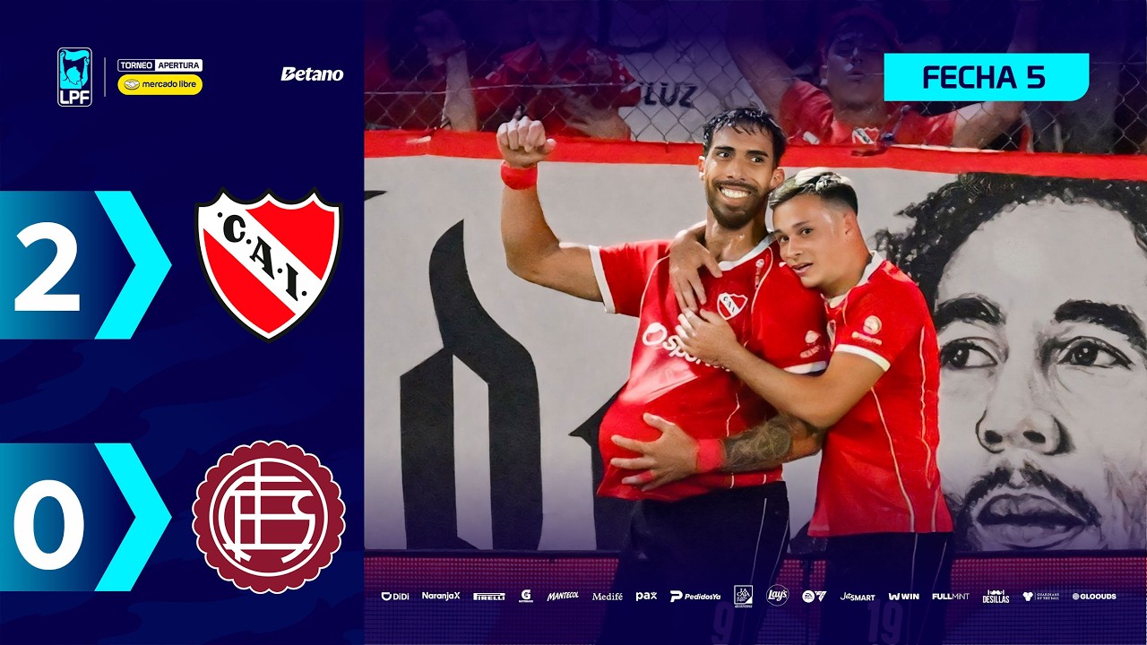 INDEPENDIENTE 2 - 0 LAN&Uacute;S | Resumen del partido | #TorneoMercadoLibre 2026 🏆