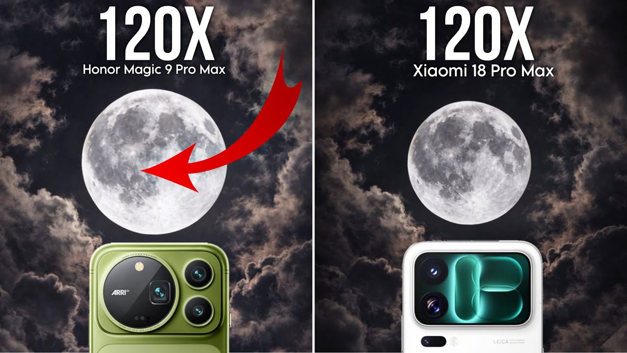 Honor Magic 9 Pro Max vs Xiaomi 18 Pro Max Live Zoom Test Comparison 