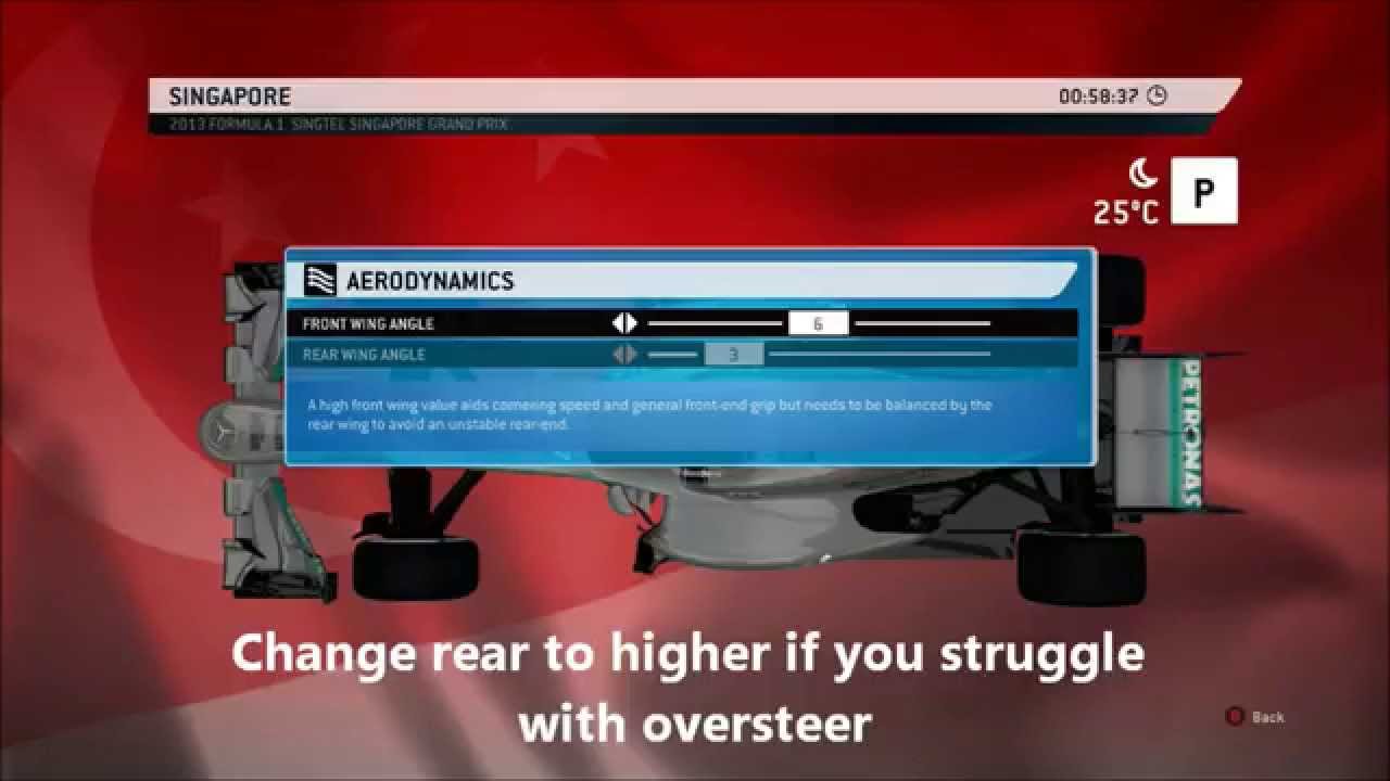 F1 2013 Singapore setup tips & tricks w/ TRL Limitless (1:37.564)
