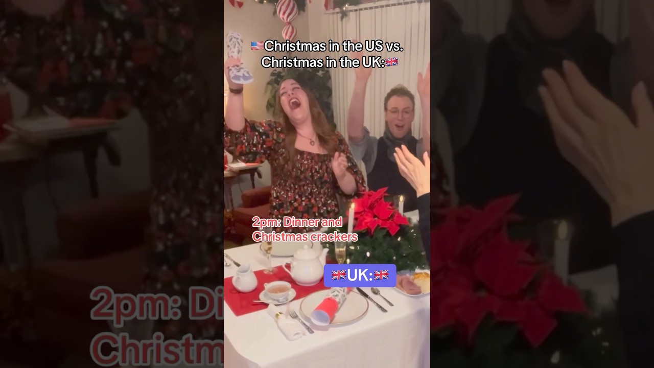 The UK does Christmas RIGHT. 🇬🇧🥂 #ukvsusa #britishvsamerican #christmas #england #british #funny