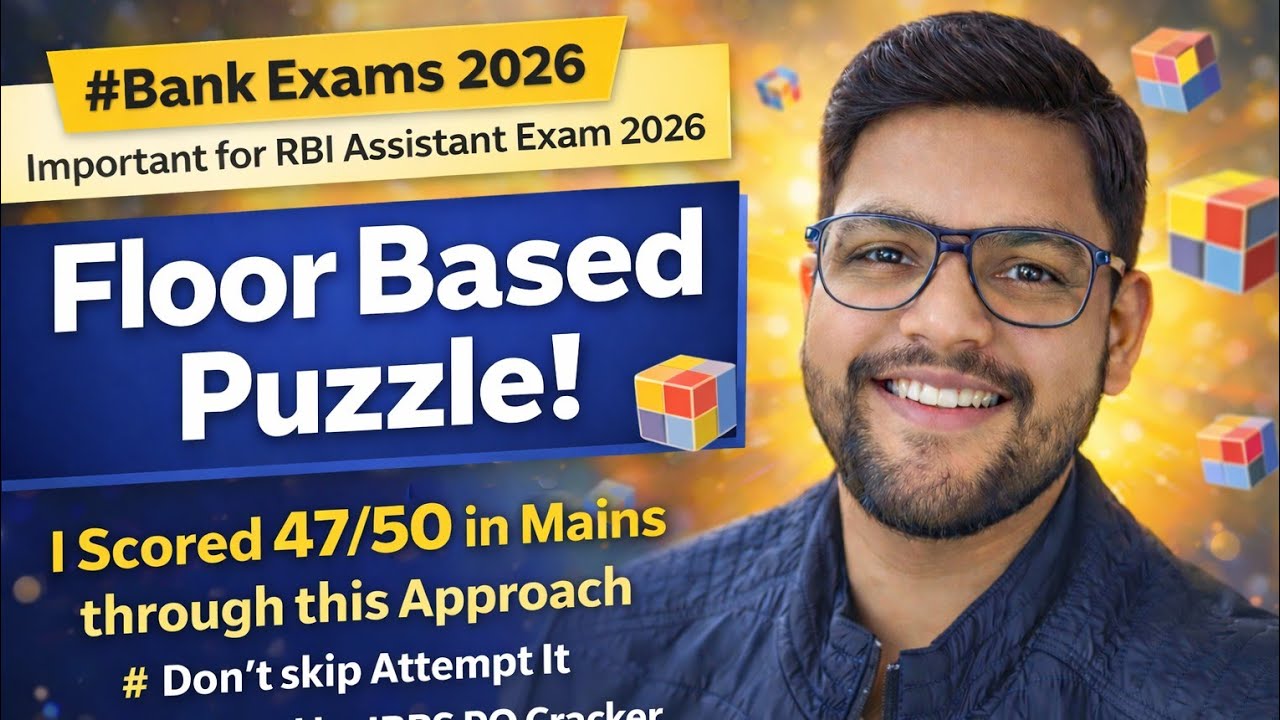 Floor Based Puzzle for Bank Exams,RBI Assistant 2026 | SBI Clerk | IBPS Clerk Reasoning Bank exams
