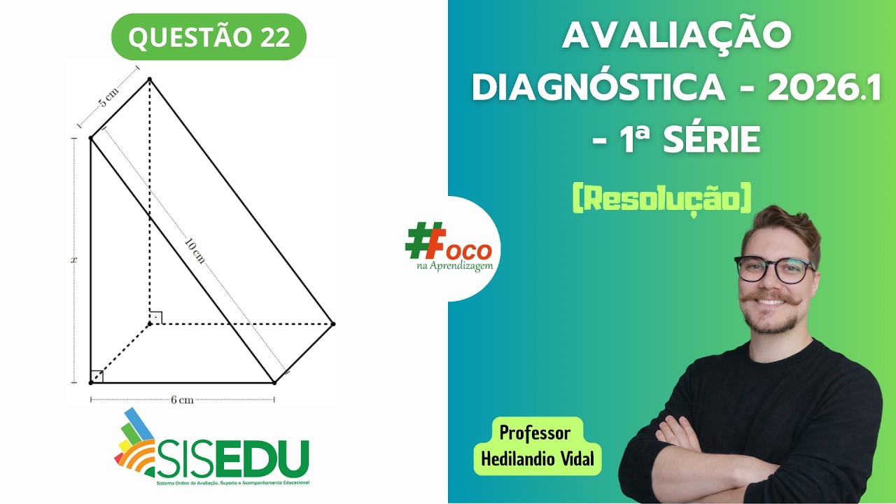 Questão 22 - Avaliação Diagnóstica 2026.1 - Matemática - 1ª série EM - SEDUC/CE
