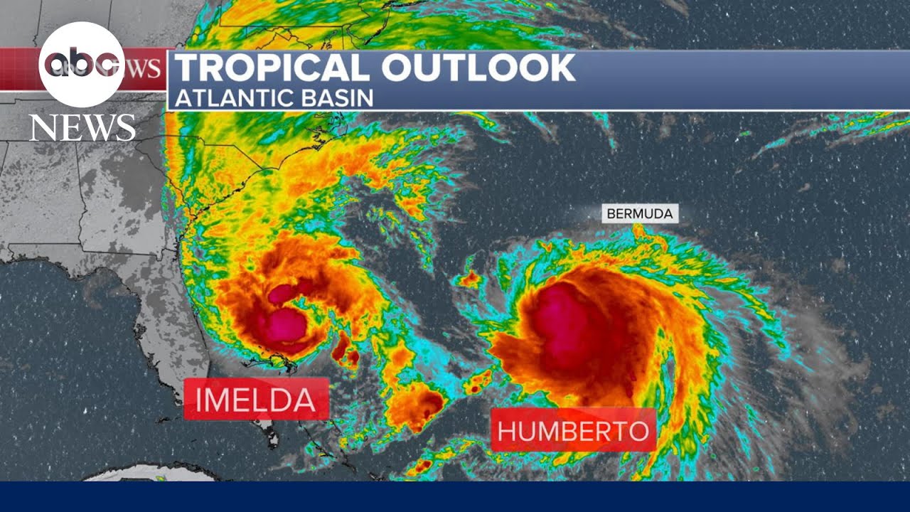 Powerful Hurricane Humberto and Tropical Storm Imelda churn in the Atlantic