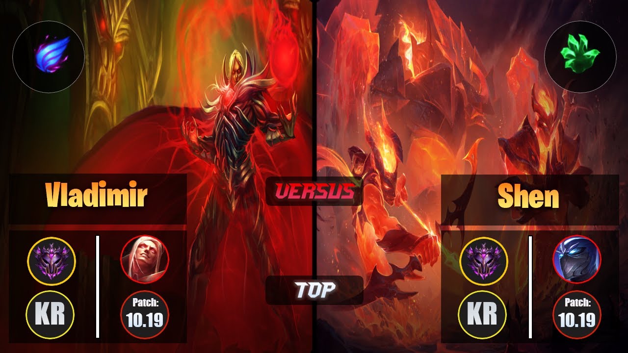 Master VLADIMIR [Phase Rush] (Top) VS  SHEN - Master KR Patch 10.19