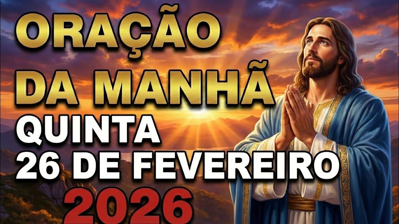 BÊNÇÃO NA FAMÍLIA E UNIÃO NO LAR: Oração da Manhã - Quinta, 26/02