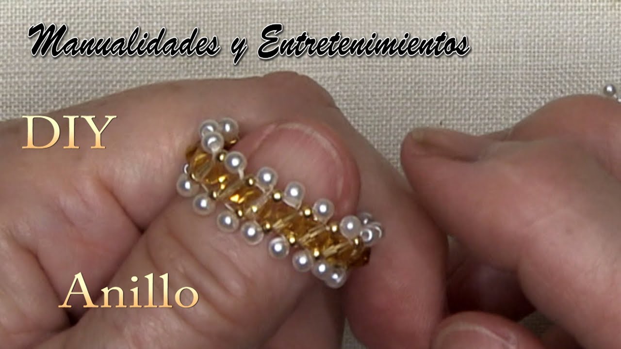 DIY -  💍 Anillo tupis perlas y semillas