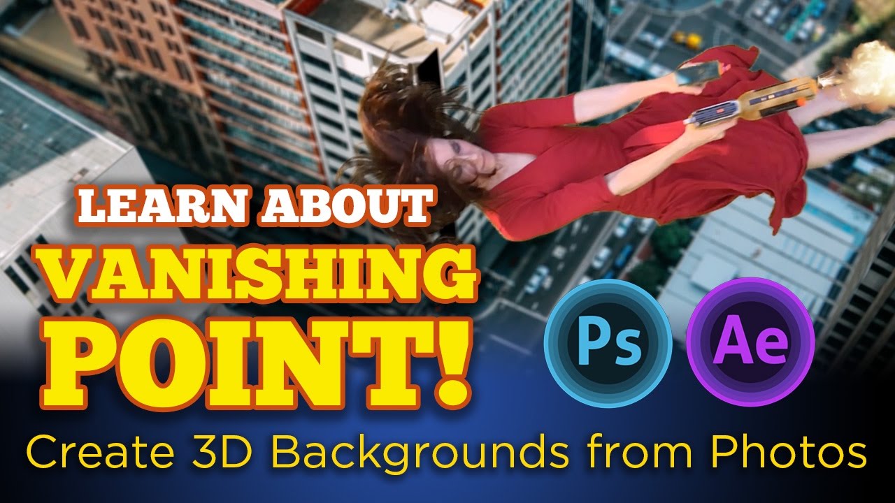 Photoshop Vanishing Point to After Effects VFX. Turn 2D photos into 3D backgrounds!