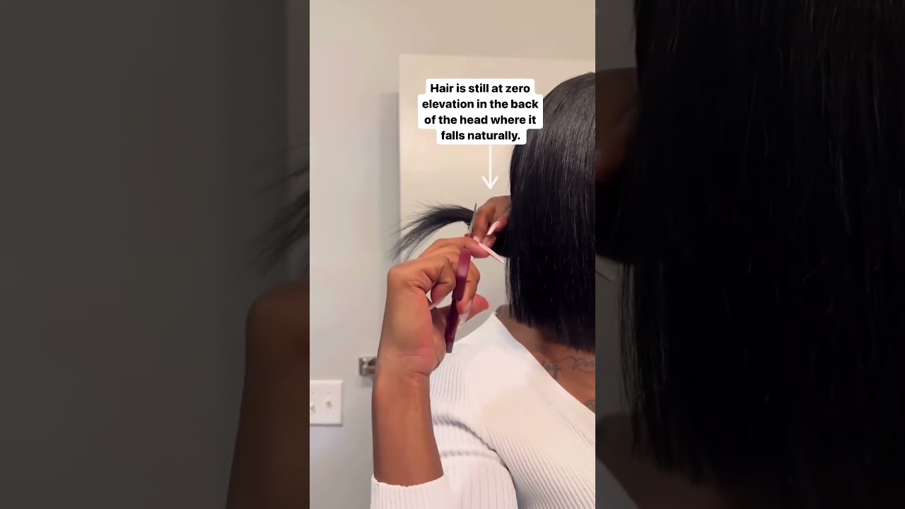 How to Cut your Bob at Home✨ #bluntcutbob #diyhair #blackgirlhairstyles #hairtutorial