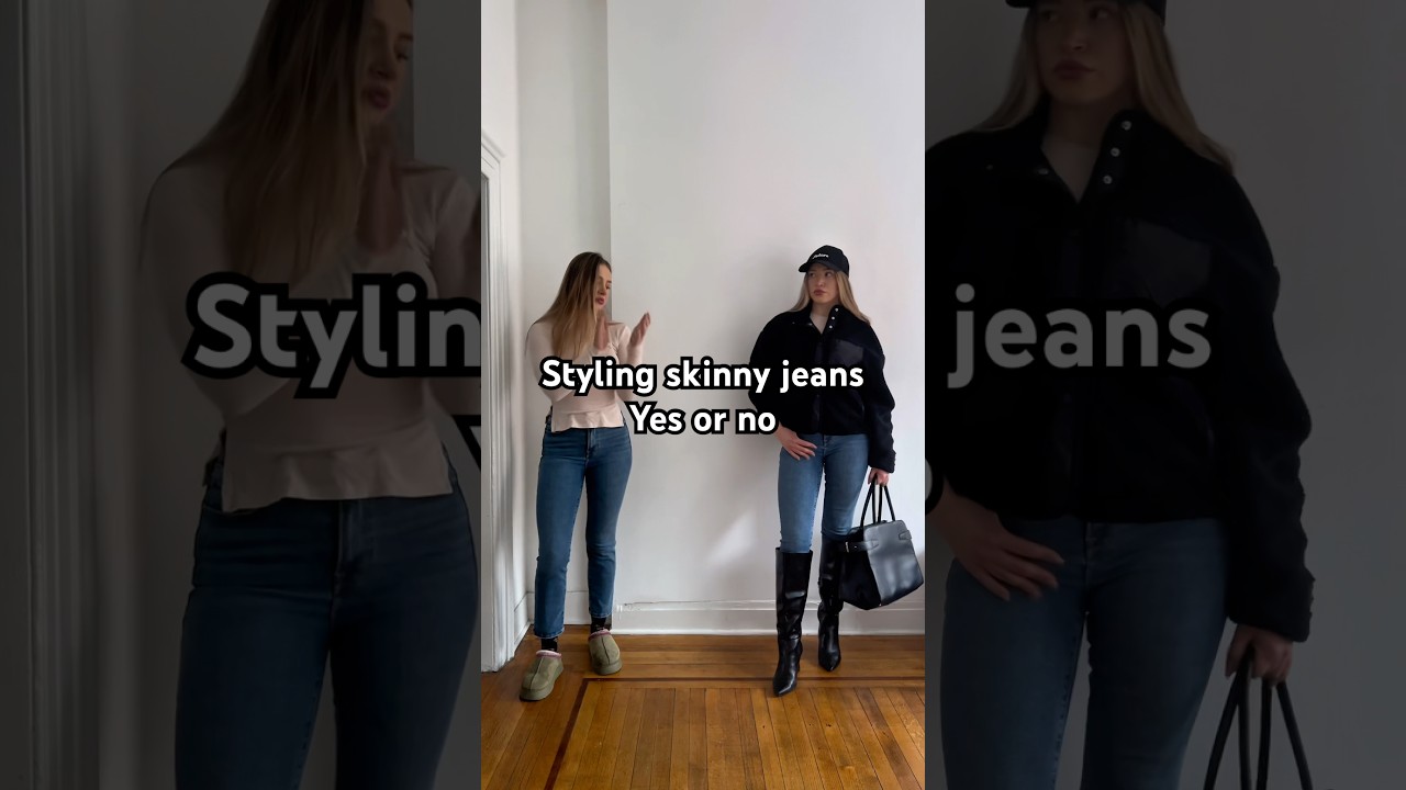 Styling skinny jeans in 2025 🖤 subscribe for more #ootd #fashioninspo #grwm #skinnyjeans