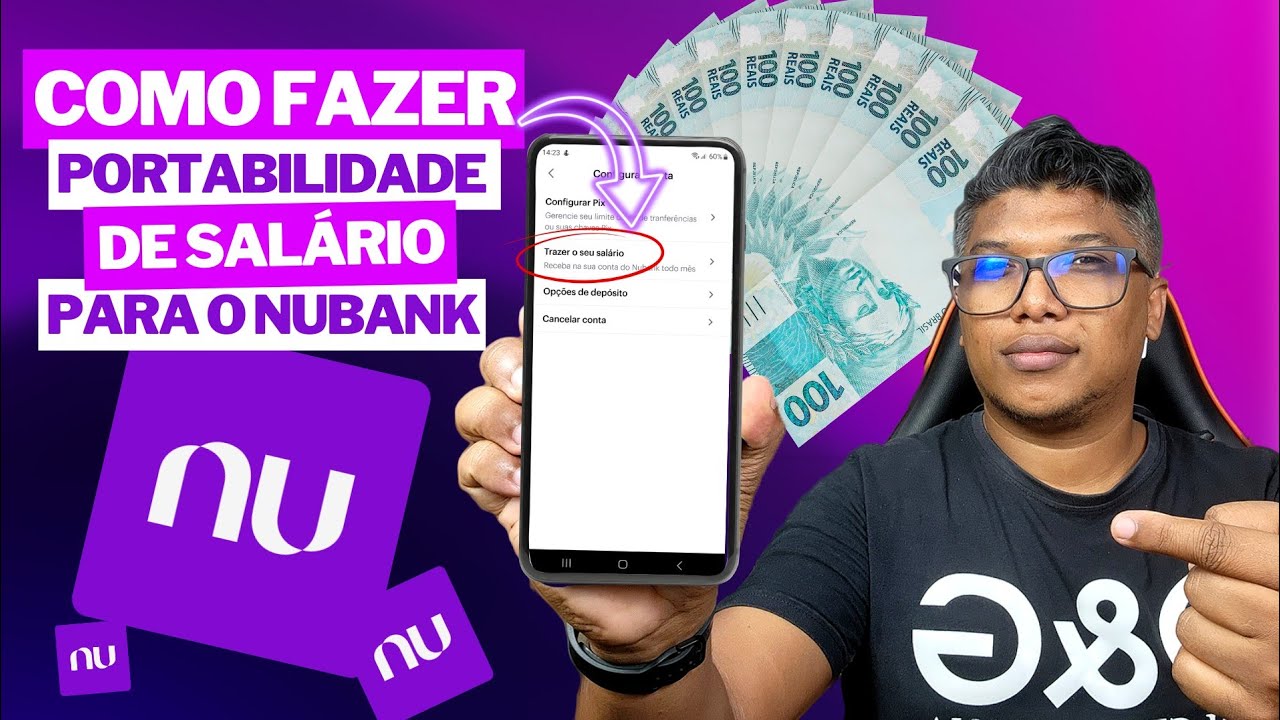 Como  fazer a portabilidade de salário para o nubank!