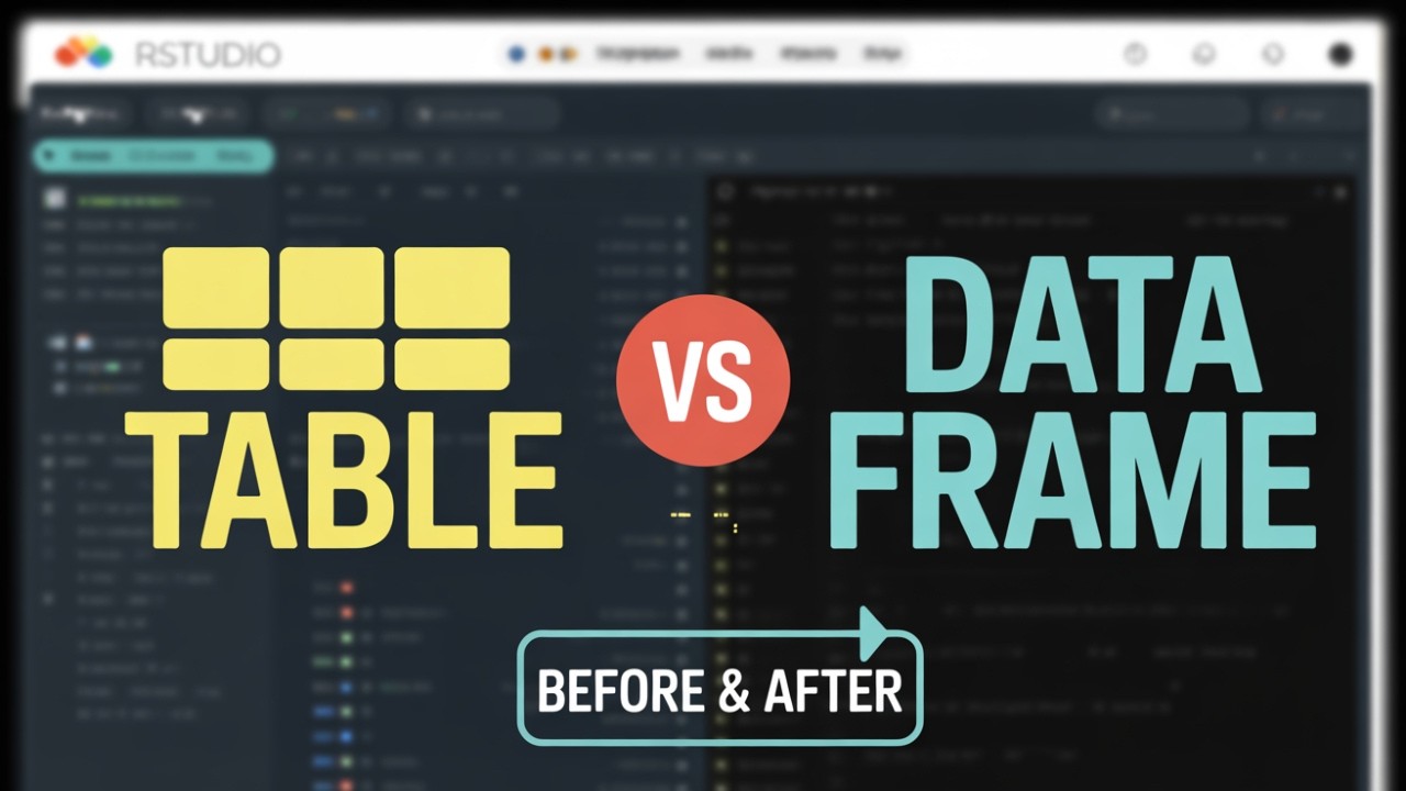 R Programming for Beginners | Table vs. Data Frame Explained