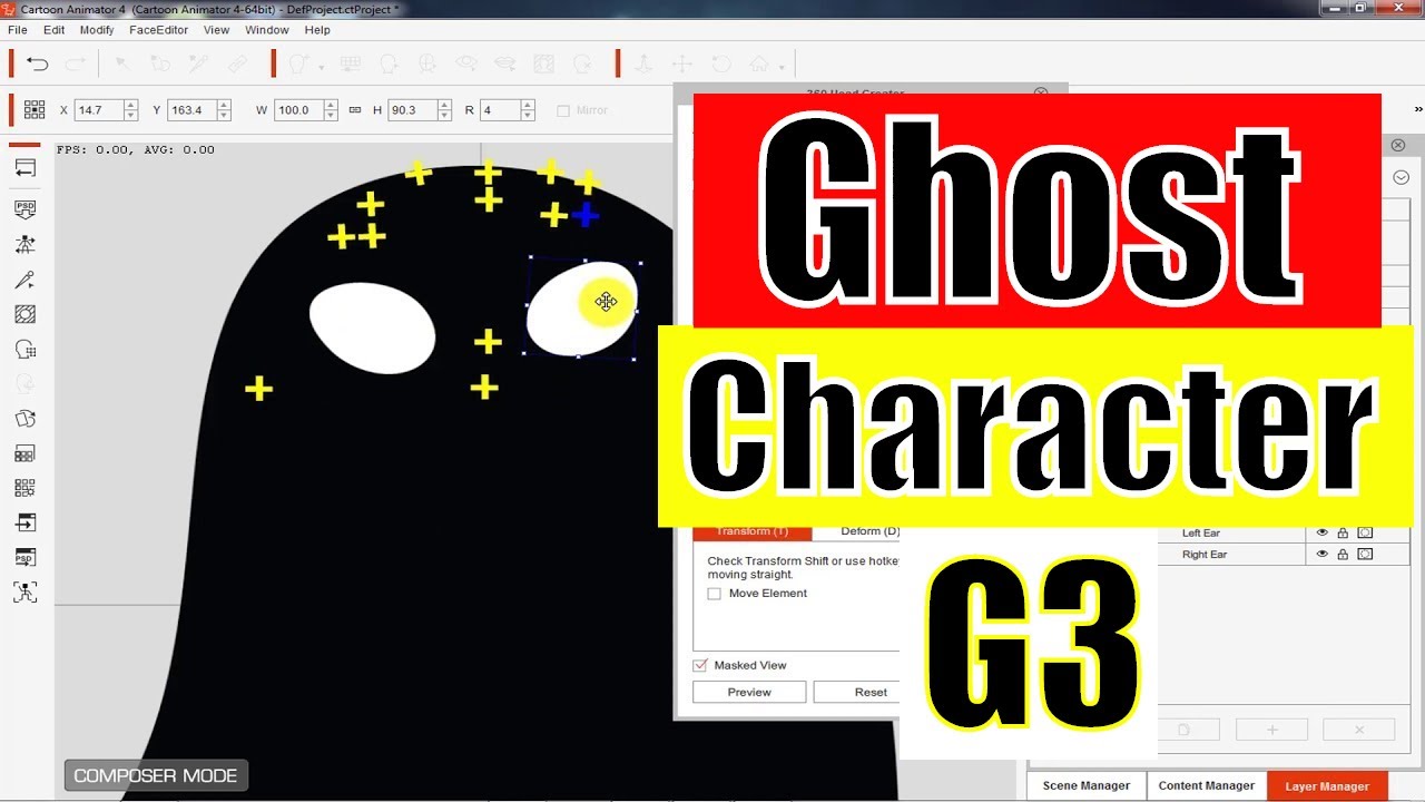 How to Make a Ghost  character in cartoon animator 4
