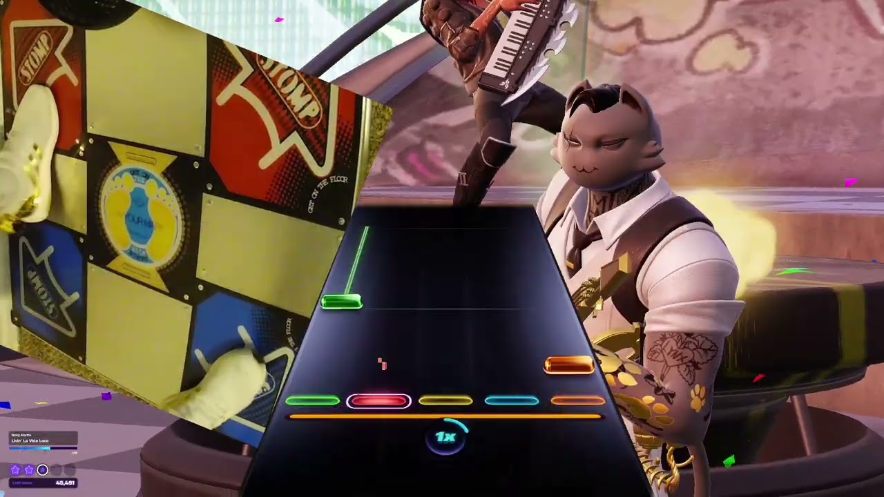 Pump It Up Fortnite Festival Expert: Livin' La Vida Loca Ricky Martin Bass