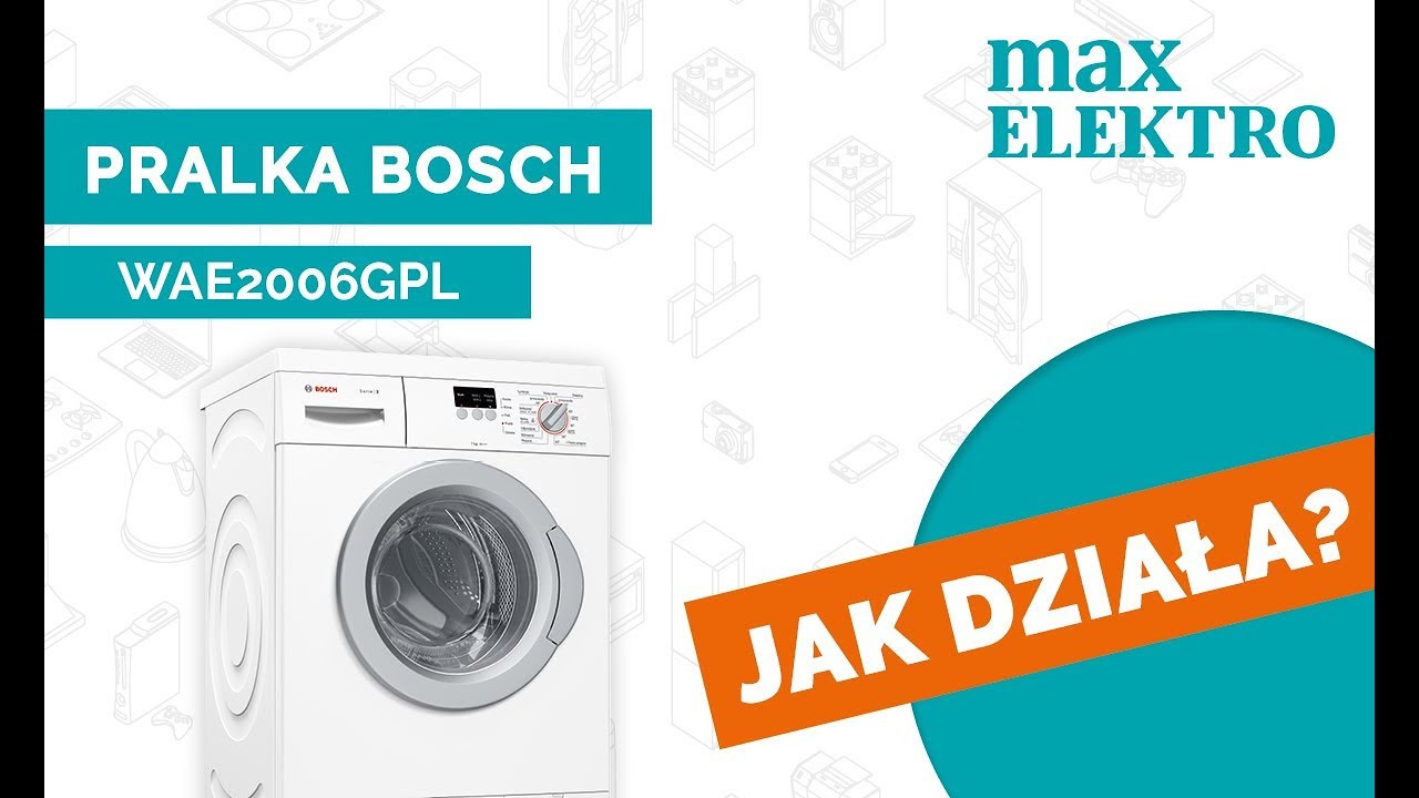 Sprawdź jak działa oszczędna, pojemna i bezpieczna pralka BOSCH WAE2006GPL od wiodącego producenta!