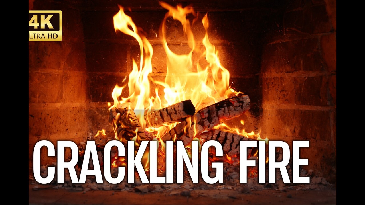 Cozy Fireplace Ambience |🔥 8 Hours of Crackling Fire Sounds 4K