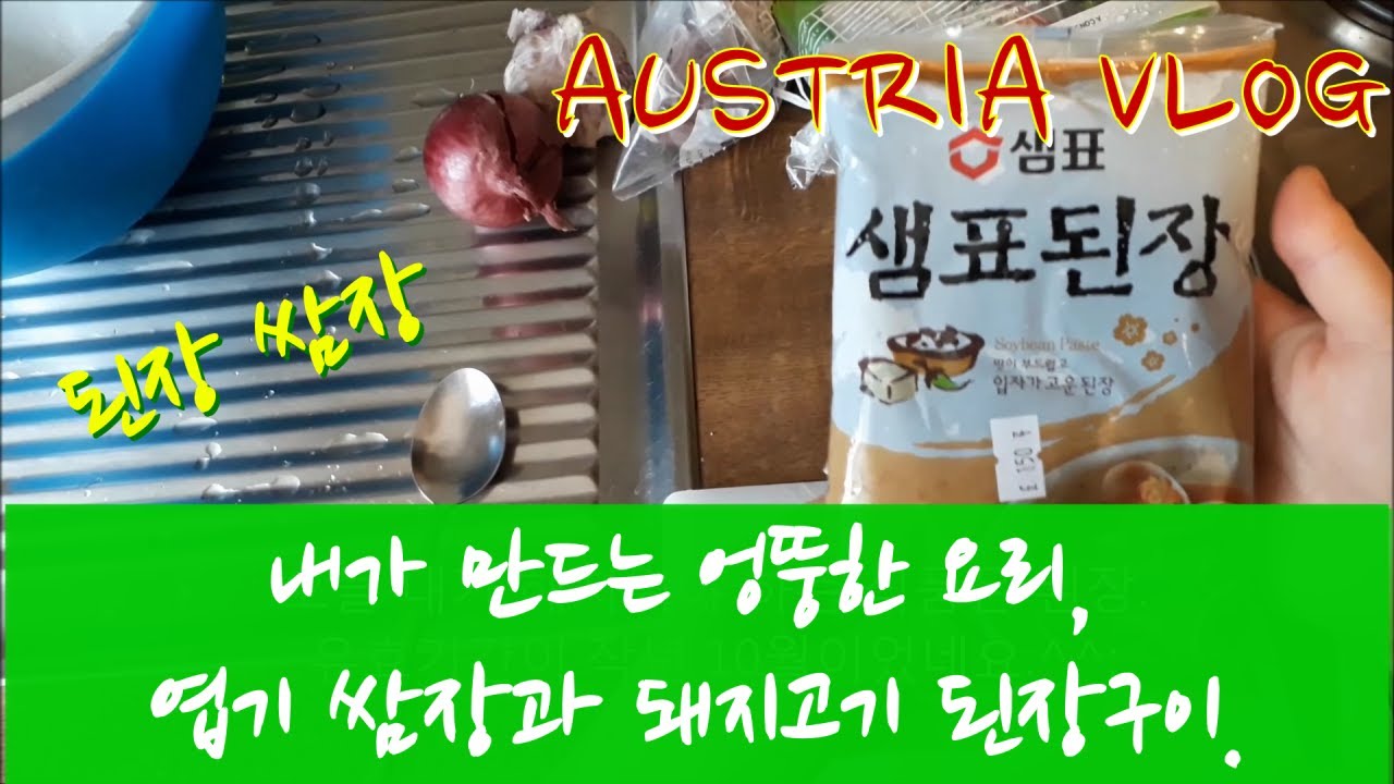 [오스트리아일상][Austria vlog] 내가 만드는 엉뚱한 요리, 엽기쌈장과 돼지고기 된장구이.