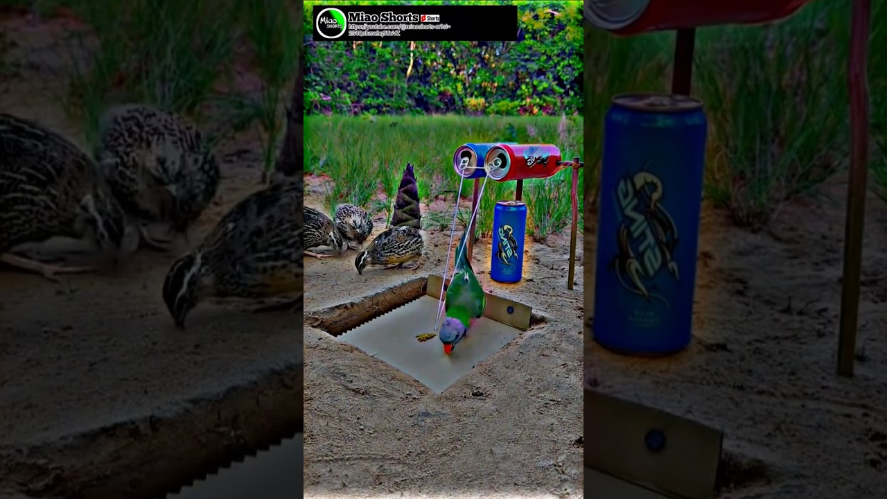 Unique Bird Trap Technich #birds #birdstrap #animaltrap #birdslover #birdcontrol