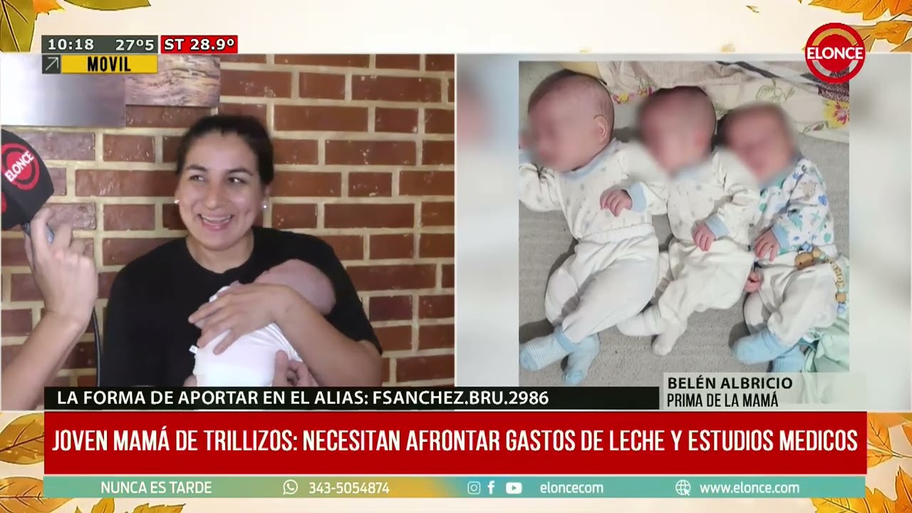 Una madre pide asistencia para poder cuidar a sus trillizos - 31/03/26