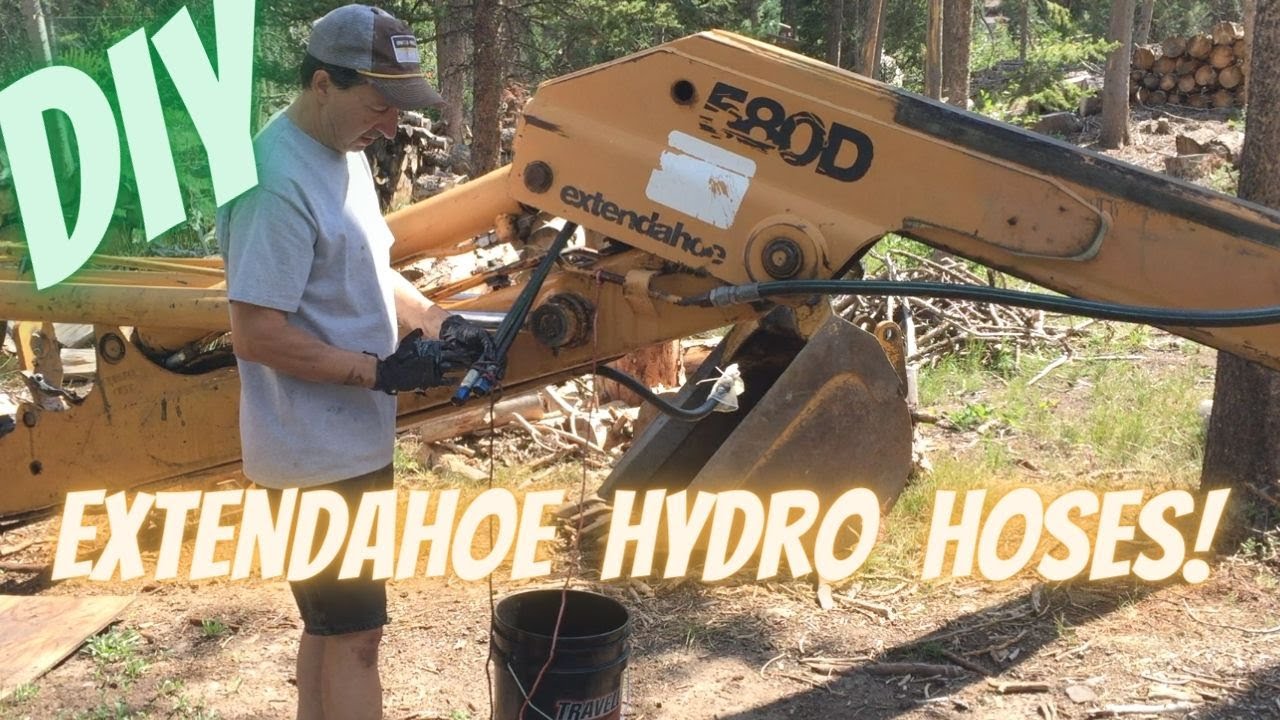 Part 3. Case 580 D extendahoe Hydraulic Cylinder & Hoses, Removal & Installation.