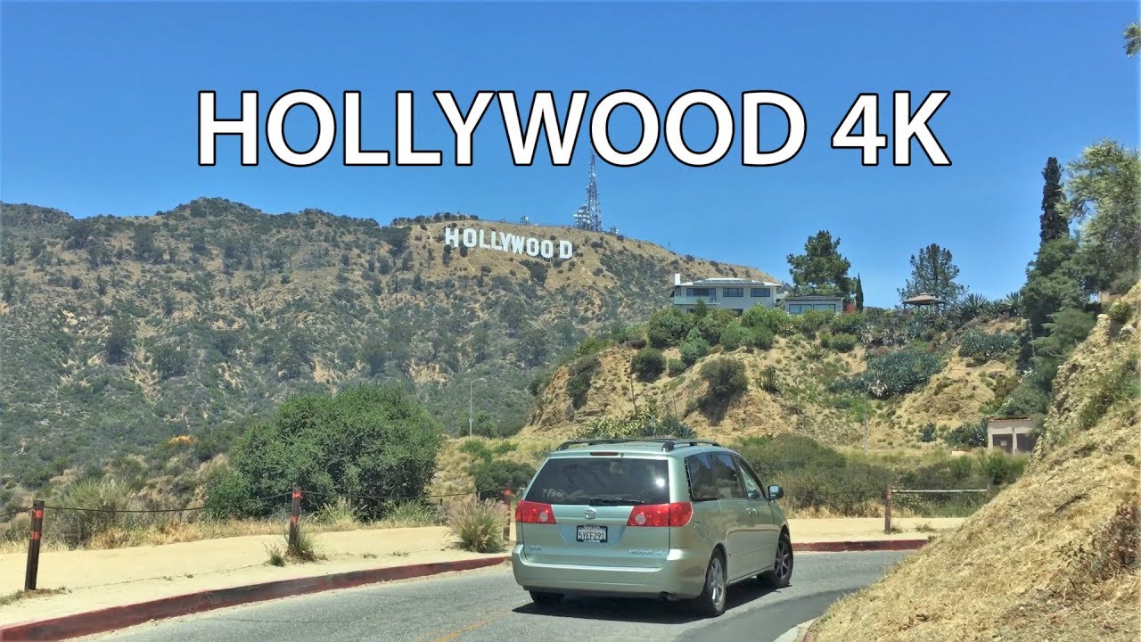 Driving Downtown - Hollywood Sign 4K - USA
