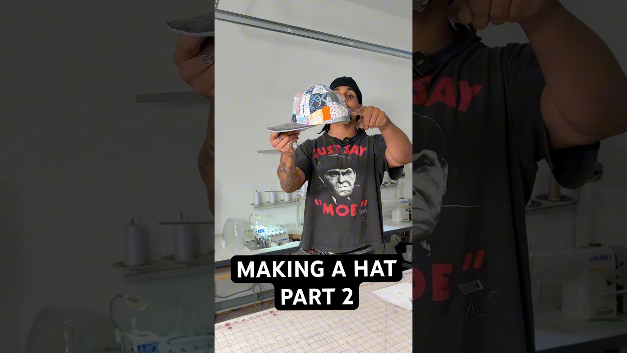 Part 2 of making a hat sorry for the wait!! Let me know what you guys think #upcycling #fashion #diy