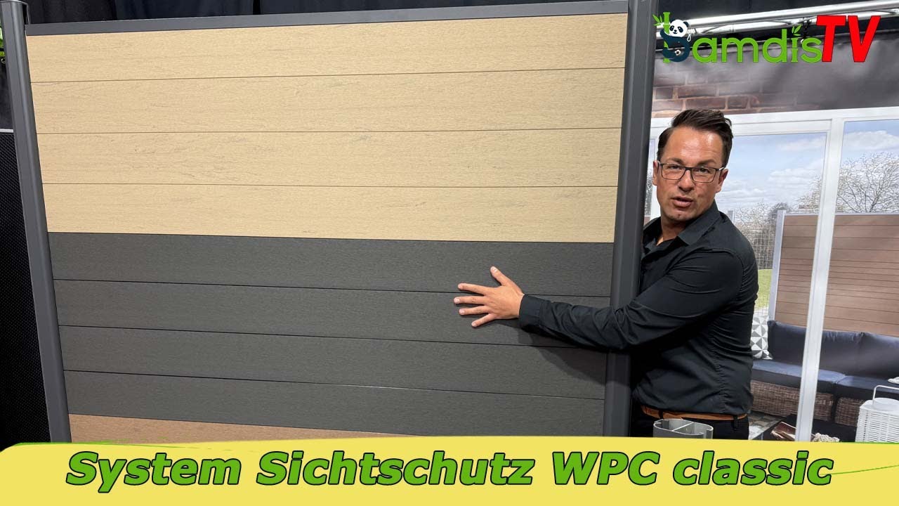 Sichtschutzelement WPC classic – moderner & langlebiger Sichtschutz für Garten, Terrasse & Balkon 😍