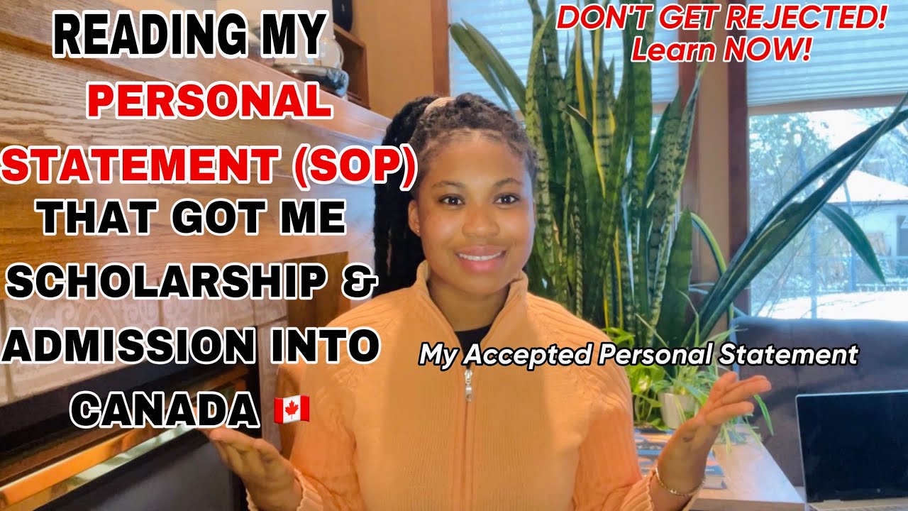 READING MY STATEMENT OF PURPOSE THAT GOT ME FUNDING & ADMISSION IN CANADA- Effective SOP Tips 2023.