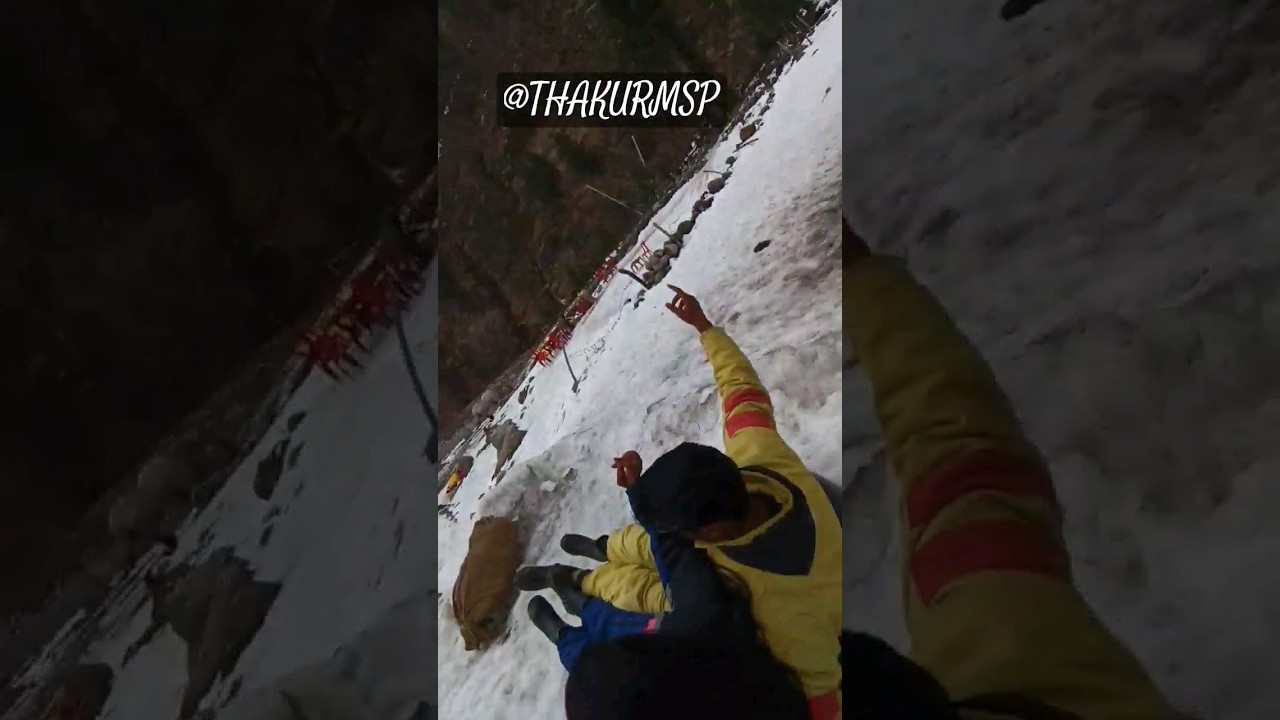 Adventure solang valley sliding #manali #shotsvideo sliding #viral @Thakurbhakti-marg
