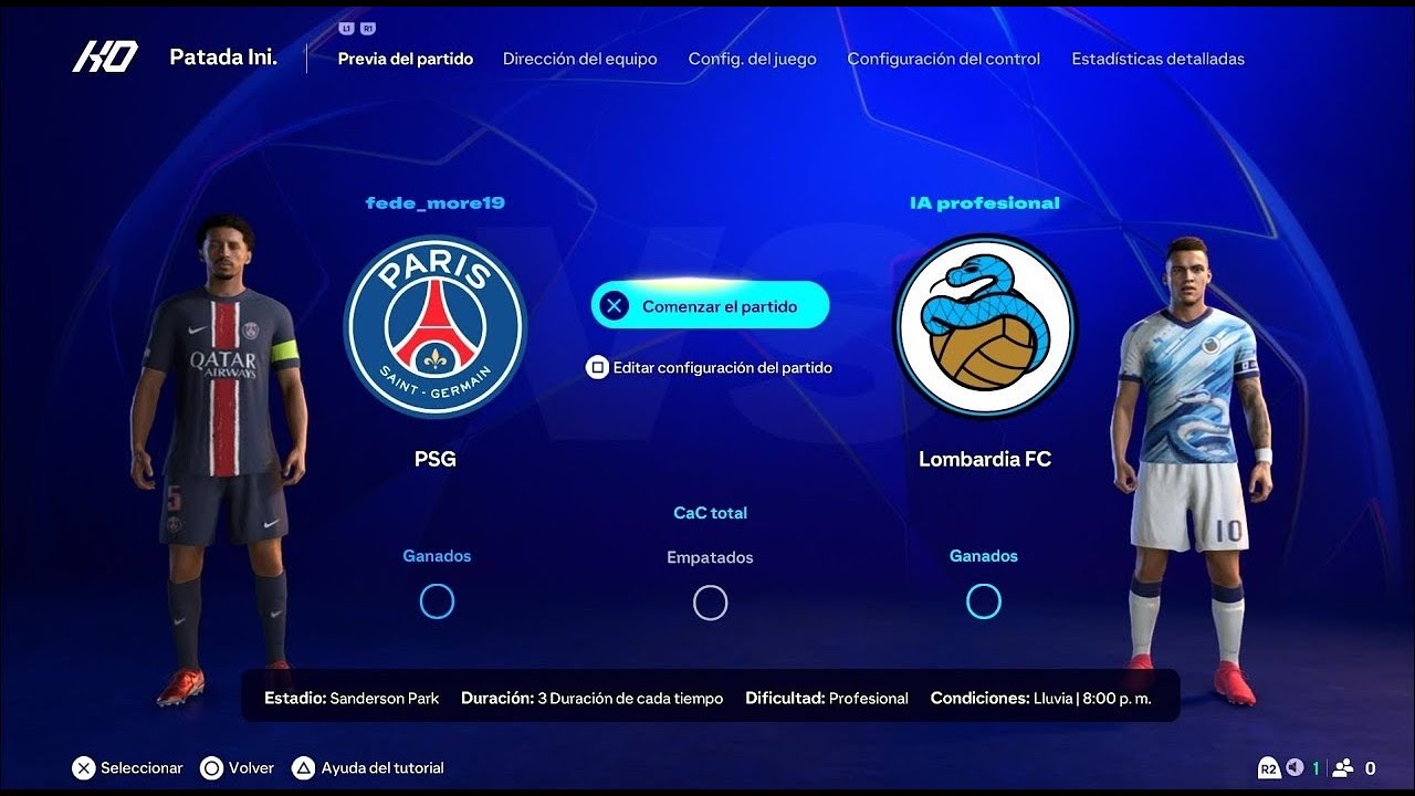 PARIS SAINT GERMAIN(FRA)🇫🇷 VS INTER DE MILÁN(ITA)🇮🇹 - SIMULACIÓN EA SPORTS FC 25