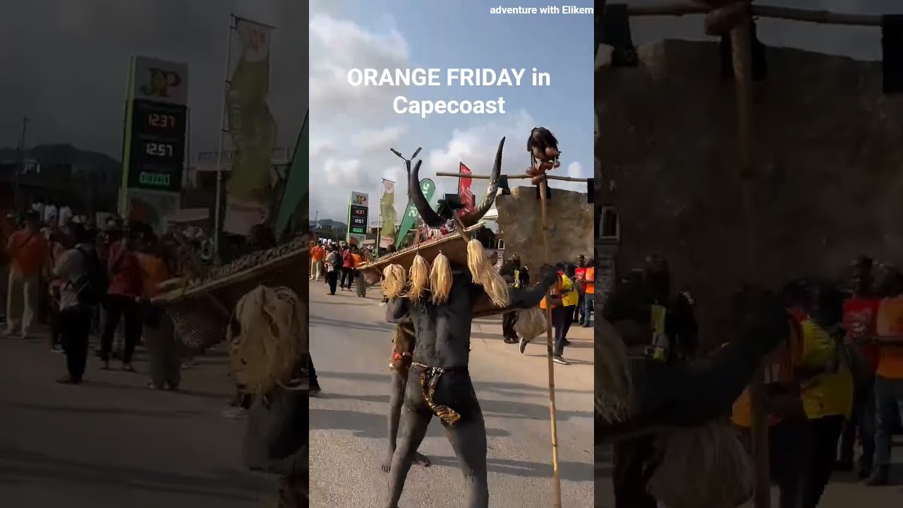Orange Festival in capecoase,depicting the slave trade #africa #orangefriday #capecoast
