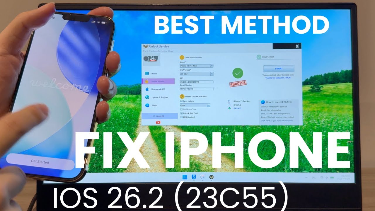 [ iOS 26.2 - 23C55 ] Fix Apple Account on All iPhones | Unlocking iPhone Activation Lock Easy Method