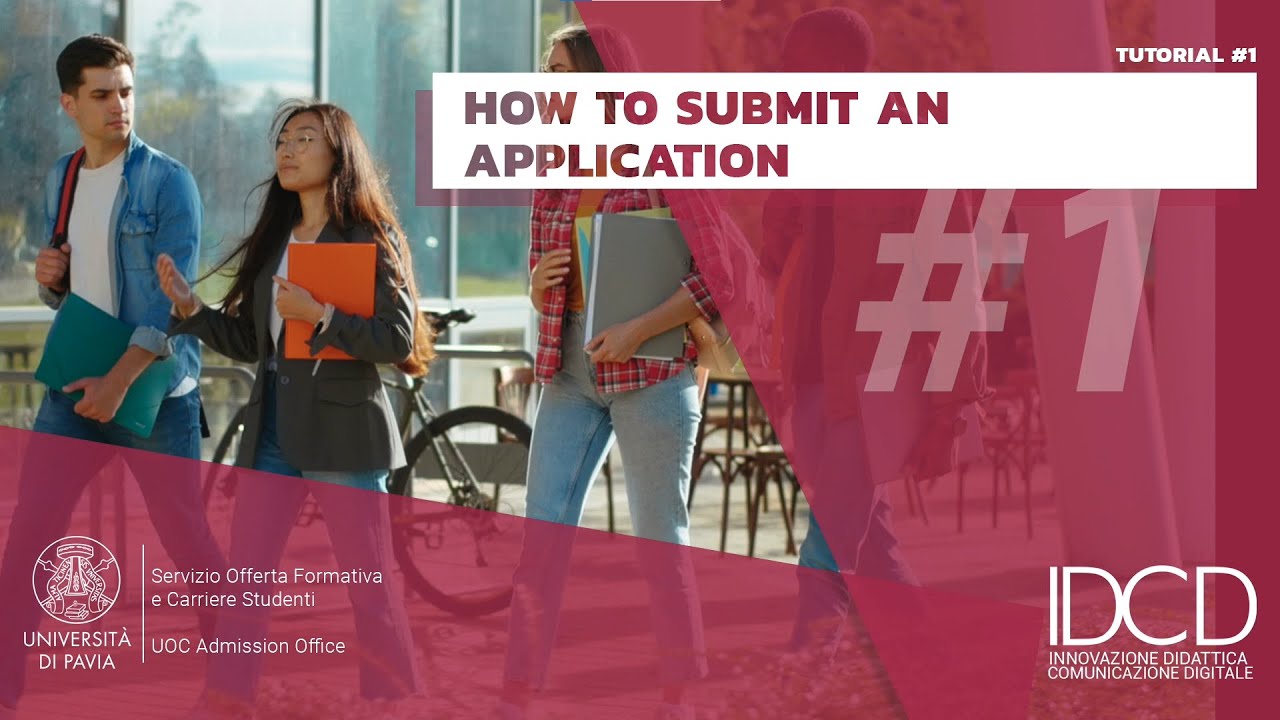 Admission - tutorial #1 - How to submit an application - University of Pavia