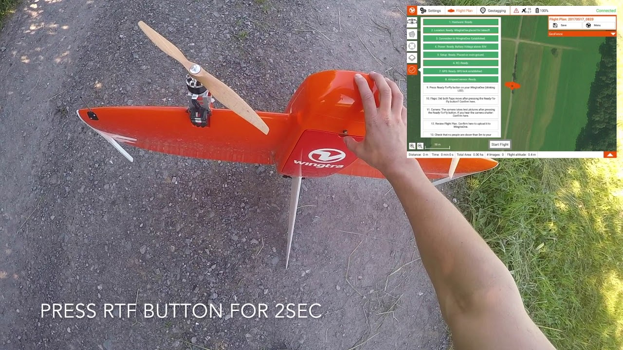 Drone survey workflow with WingtraOne