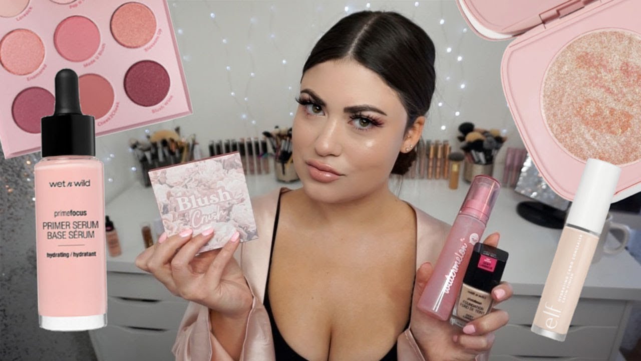 Soft Romantic Glam! 🎀 ALL NEW DRUGSTORE MAKEUP!