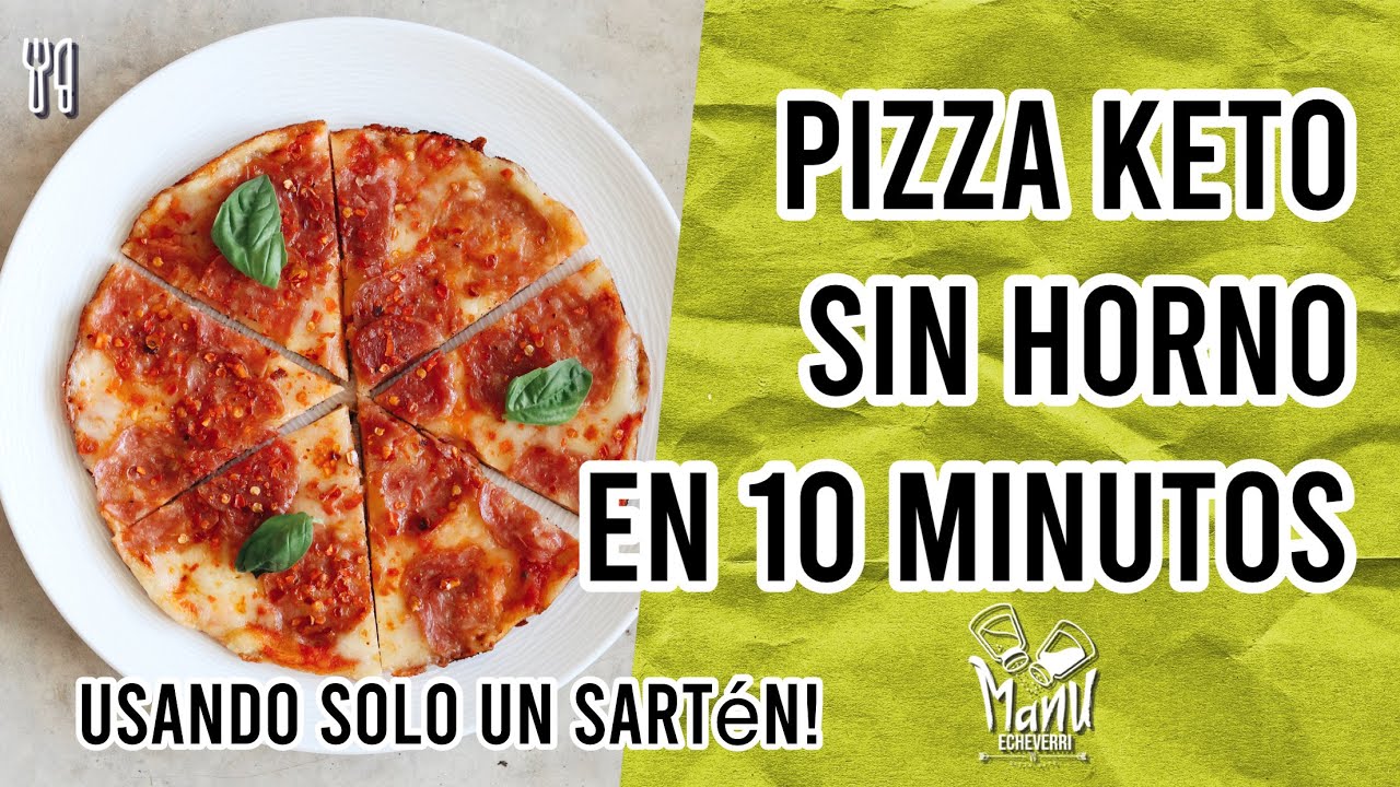 🍕PIZZA KETO SIN HORNO EN 10 MINUTOS | KETO NO BAKE PIZZA | Manu Echeverri